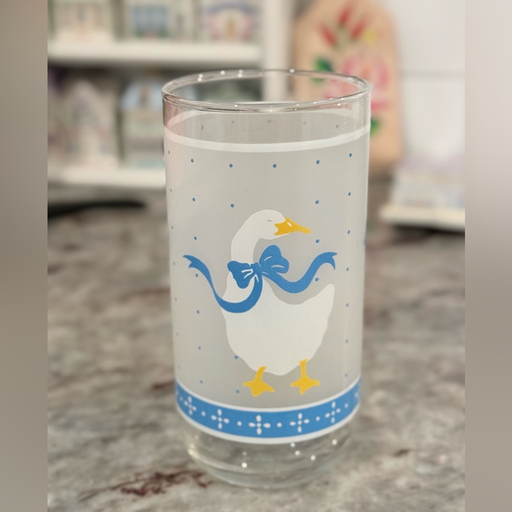 Vintage Libbey country goose drinking glass